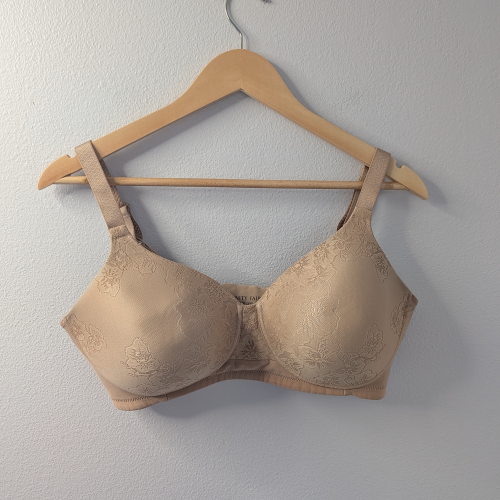 Vanity Fair 71380‎ Lightly Lined Full Coverage Bra – 38D (Beige Floral)